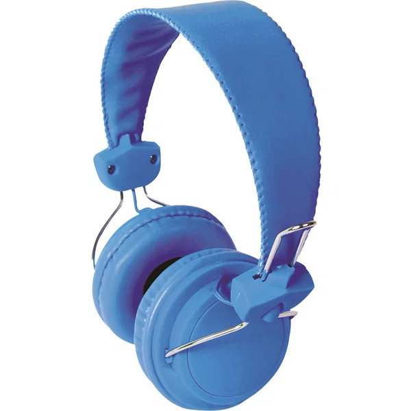 Hamilton Buhl Headset with In Line Microphone Blue - Stereo - Mini-phone (3.5mm) - Wired - 20 Hz to 20 kHz - Over-the-head - Binaural - Circumaural - 5 ft Cable - Blue