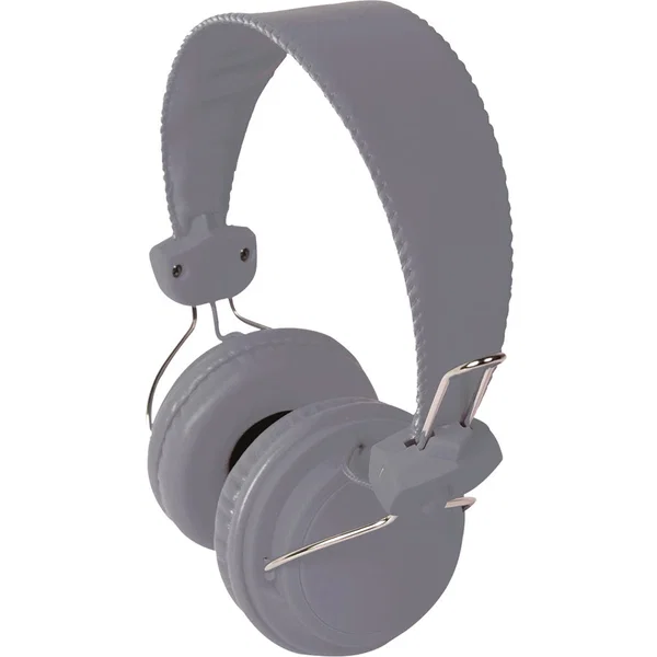 Hamilton Buhl Headset with In Line Microphone Gray - Mini-phone (3.5mm) - Wired - 20 Hz to 20 kHz - Over-the-head - Binaural - Circumaural - 5 ft Cable - Gray
