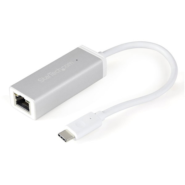 StarTech USB-C to Gigabit Ethernet Adapter - Aluminum - Thunderbolt 3 Port Compatible - USB Type C Network Adapter - Use this sleek aluminum converter to add a Gb Ethernet port to a MacBook, Chromebook or laptop with USB Type C - Silver finish makes it th