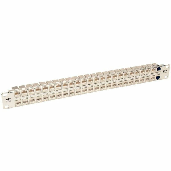 Tripp Lite by Eaton 48-Port 1U Rack-Mount STP Shielded Cat6a Feedthrough Patch Panel RJ45 Ethernet TAA - 48 Port(s) - 48 x RJ-45 - 1U High - Rack-mountable