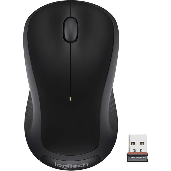 Logitech M310 Wireless Mouse, 2.4 GHz with USB Nano Receiver, 1000 DPI Optical Tracking, Ambidextrous, Black - Optical - Wireless - Radio Frequency - 2.40 GHz - Black - USB - 1000 dpi - Scroll Wheel - 3 Button(s) - Symmetrical
