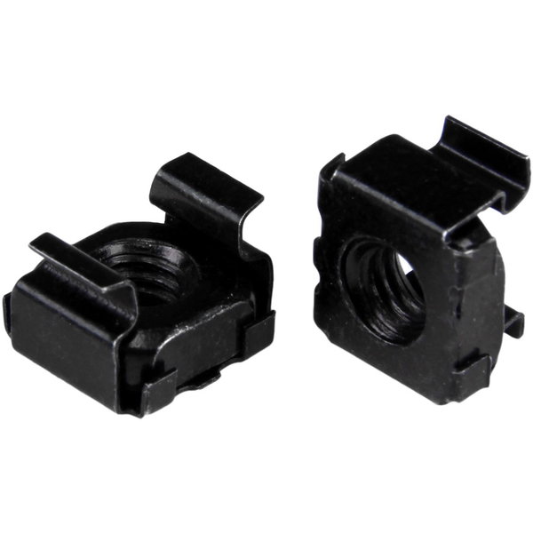 StarTech M6 Cage Nuts, 50 Pack, Black, M6 Mounting Cage Nuts for Server Rack & Cabinet, TAA - Install your rack-mountable hardware securely with these high quality cage nuts - M6 cage nuts - M6 mounting cage nuts - M6 nuts - M6 mounting cage nuts - M6 cag