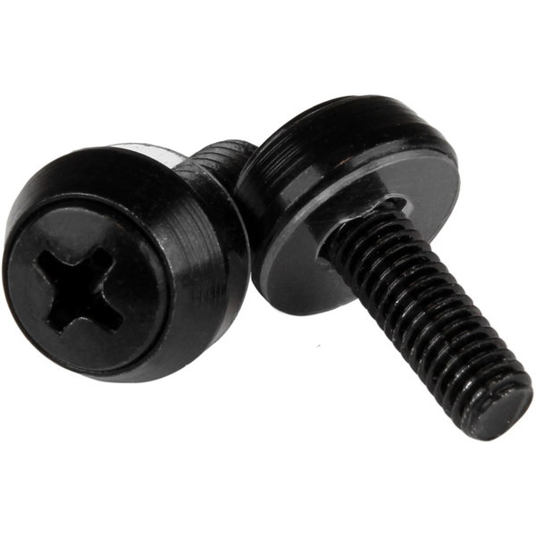 StarTech M5 x 12mm, Screws, 50 Pack, Black, M5 Mounting Screws for Server Rack & Cabinet, TAA - Install your rack-mountable hardware securely with these high quality screws - M5 Rack Screws - M5 Mounting Screws - M5x12mm Screws - M5 x 12mm Mounting Screws