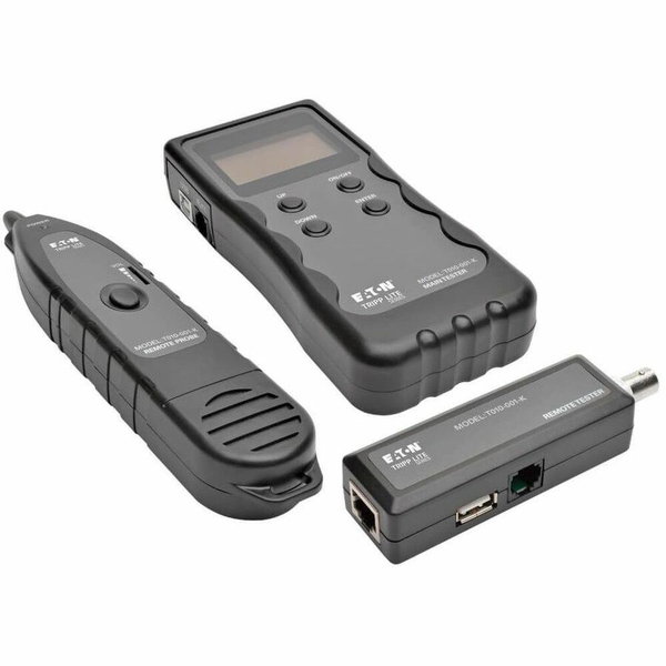 Eaton Tripp Lite Series Multi-Function Cable Tester with Wire Tracker (RJ45, RJ11, BNC, USB) - Open Circuit Testing, Short Circuit Testing, Reversed Pair Testing, Network Testing, Fiber Optic Cable Testing, LAN Cable Testing, Cable Tracing, Coaxial Cable 