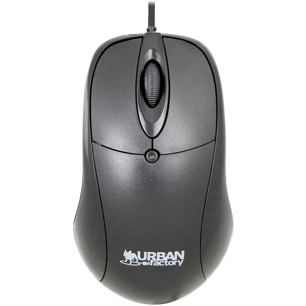 Urban Factory Crazy Mouse - Cable - Black - USB - 800 dpi - Scroll Wheel