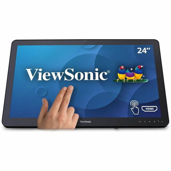 ViewSonic TD2430 24 Inch 1080p Touch Screen Monitor, 10-Point Multi-Touch for Retail POS and Kiosks, Durable 7H Scratch-Resistant Glass, Advanced Ergonomics, HDMI, and DisplayPort Inputs - TD2430 - 1080p 10-Point Multi Touch Screen Monitor with HDMI, Disp