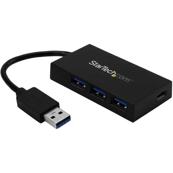 StarTech 4 Port USB 3.0 Hub, USB Type-A to 1x USB-C & 3x USB-A SuperSpeed 5Gbps, USB Bus Powered, Portable/Laptop USB Hub, TAA - USB Bus Powered 4 port USB 3.0 hub - USB Type-A laptop host to 3x USB-A / 1x USB-C with SuperSpeed 5Gbps (3.1 Gen 1/3.2 Gen 1)