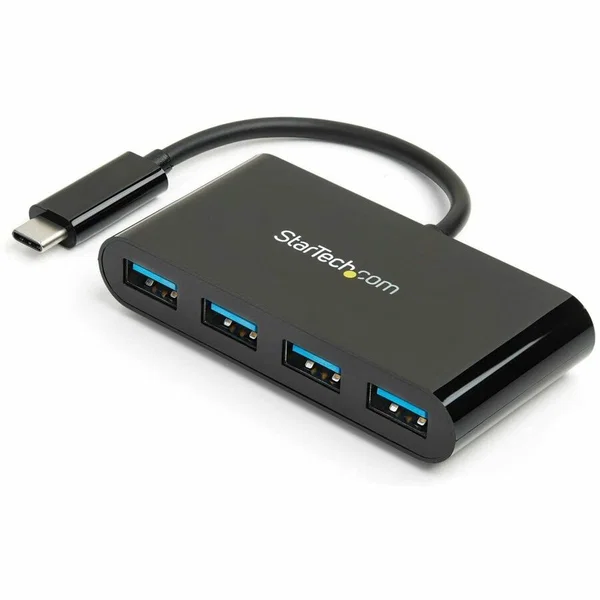 StarTech USB C Hub - 4 Port USB C to USB-A (4x) - Bus Powered USB Hub - USB Type C to USB Hub - USB-C to USB - USB 3.0 Type C - Turn a laptop's USB Type-C port into four USB Type-A ports (5Gbps) using this bus-powered hub - 4 Port USB Hub - USB C to USB H