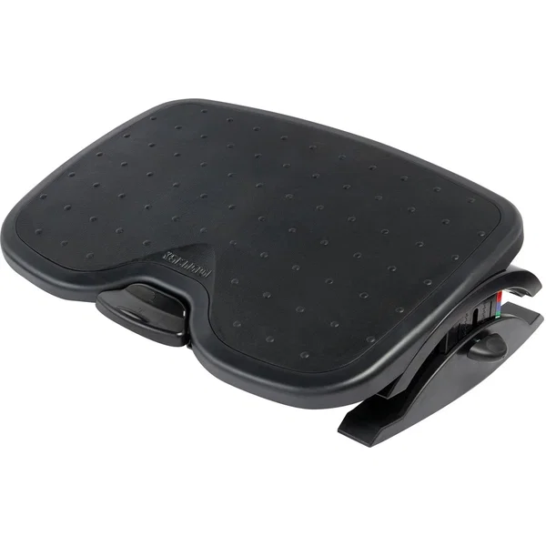 Kensington Solemate Plus Foot Rest - Black - 3.50" to 5" Adjustable Height - 30° Tilt - Black - 1 Each - TAA Compliant