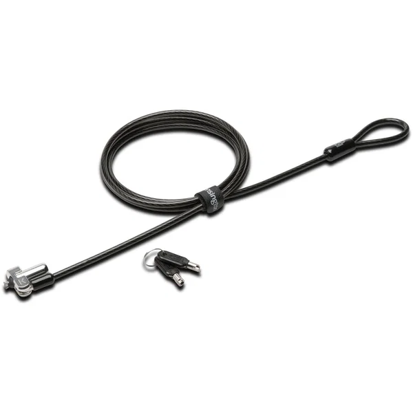 Kensington N17 Keyed Laptop Lock for Dell Devices - 6 ft Cable - Keyed Lock - Black, Silver - Carbon Steel - For Notebook, Tablet