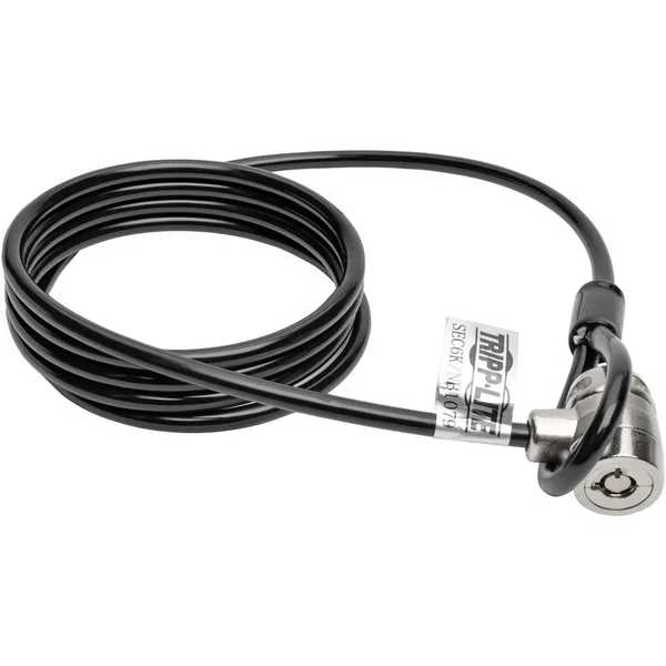 Eaton Tripp Lite Series Security Lock for Laptops and Peripherals, Keyed, 6 ft. (1.83 m) Cable - Polyvinyl Chloride (PVC), Nickel, Zinc Alloy - 6 ft - For Notebook, Docking Station