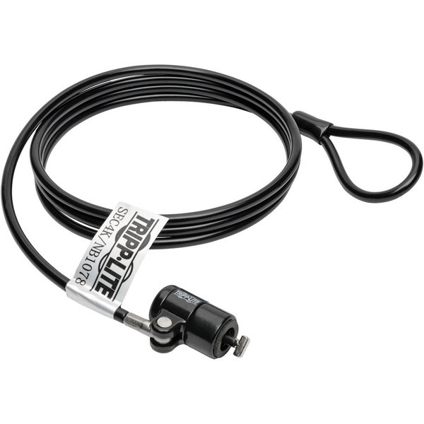 Eaton Tripp Lite Series Security Lock for Laptops and Peripherals, Keyed, 4 ft. (1.22 m) Cable - Polyvinyl Chloride (PVC), Nickel, Zinc Alloy - 4 ft - For Notebook, Docking Station
