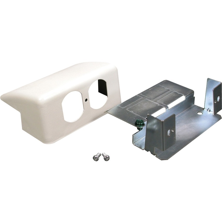 Legrand Wiremold Mounting Bracket for Cable Raceway, Receptacle, Gang Box - Ivory - Steel