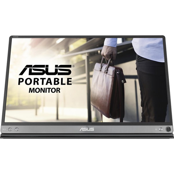 Asus ZenScreen MB16AC 16" Class Full HD LCD Monitor - 16:9 - Dark Gray, Black - 15.6" Viewable - 1920 x 1080 - 220 Nit - USB Type-C