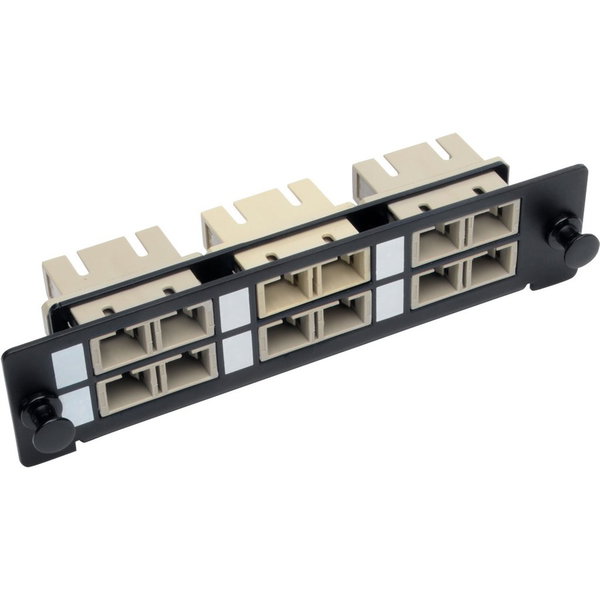 Eaton Tripp Lite Series High-Density Fiber Adapter Panel (MMF/SMF), 6 SC Duplex Connectors, Black - 6 Port(s) - 6 x Duplex - Black - Wall Mountable