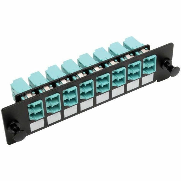 Tripp Lite by Eaton High-Density Fiber Adapter Panel (MMF/SMF) 8 LC Duplex Connectors Black - 8 Port(s) - 8 x Duplex - Black - Wall Mountable
