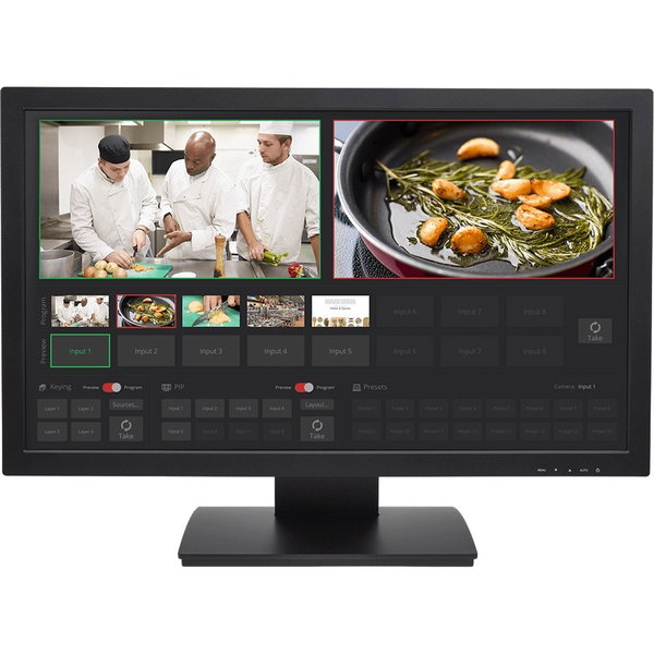 Vaddio TeleTouch 27" Touch-Screen Multiviewer - Black - 27" Class - Capacitive - 1920 x 1080 - Full HD - 16.7 Million Colors - 300 Nit - HDMI - USB - VGA - DisplayPort