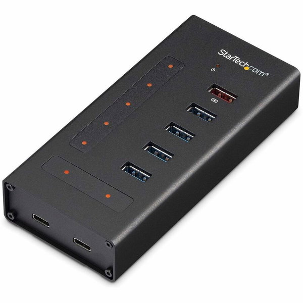 StarTech 7 Port USB C Hub - 2x USB-C & 5x USB-A - Mountable Metal USB 3.0 Type-C Hub - 5Gbps USB 3.2 Gen 1 - Self Powered - BC 1.2 - 7-Port USB-C hub - USB Type-C laptop/desktop to 5 USB-A (1x BC 1.2) and 2 USB-C - SuperSpeed 5Gbps USB 3.1/3.2 Gen 1 - Inc