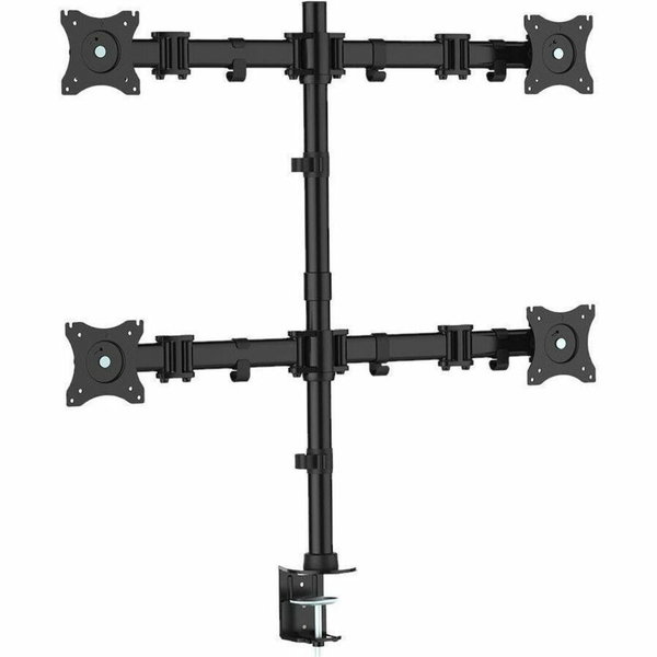 Kantek MA240 Mounting Arm for Monitor - Black - Height Adjustable - 4 Display(s) Supported - 13" to 27" Screen Support - 18 lb Load Capacity - Steel - 4