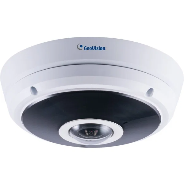 GeoVision GV-EFER3700 3 Megapixel Outdoor Network Camera - Color - Fisheye - 65.62 ft Infrared Night Vision - H.265, H.264, MJPEG - 2048 x 1536 - 1.24 mm Fixed Lens - 30 fps - CMOS - Straight Tube Mount, Junction Box Mount, Wall Mount, Pendant Mount, Swan