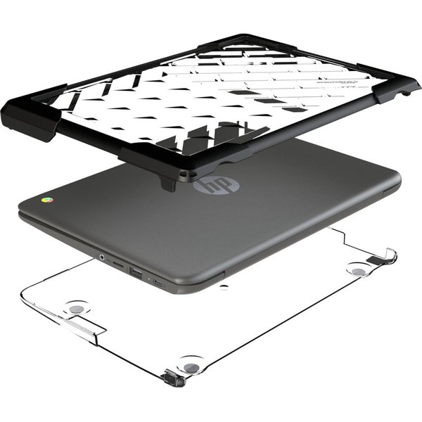 Gumdrop BumpTech HP Chromebook G6 11" Case - For HP Chromebook - Clear, Black - Drop Resistant, Shock Proof - Polycarbonate, Thermoplastic Elastomer (TPE)