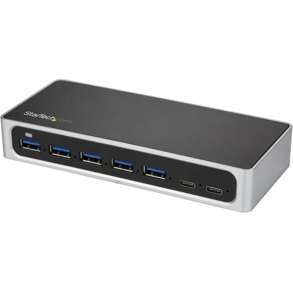 StarTech 7 Port USB C Hub with Fast Charge - 5x USB-A & 2x USB-C (USB 3.0 SuperSpeed 5Gbps) - USB 3.2 Gen 1 Adapter Hub - Self Powered - 7 port USB-C laptop or desktop hub - USB Type-C to 5x USB-A/2x USB-C - SuperSpeed 5Gbps (USB 3.0/USB 3.1/3.2 Gen 1) - 