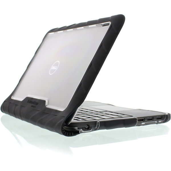 Gumdrop DropTech Dell Latitude 11" 3190 Case - For Dell Notebook, Chromebook - Black, Clear - Shock Resistant, Drop Resistant - Silicone, Polycarbonate