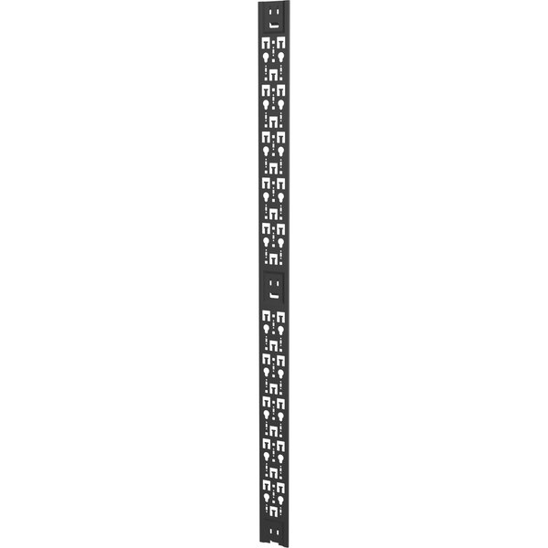 Vertiv VR 42U 4" Wide PDU/Cable Management Bracket Black - Black - 2 Pack - 42U Rack Height - Metal