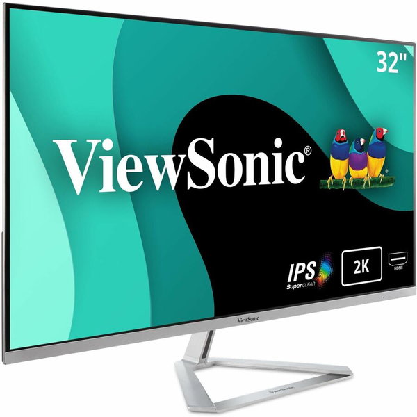 ViewSonic VX3276-2K-MHD 32 Inch 1440p Monitor, IPS with Screen Split Capability and Eye Care Technology for Home and Office Entertainment, Ultra-Thin Bezels, DisplayPort for Daisy Chain, and HDMI - VX3276-2K-MHD - 1440p IPS Monitor with HDMI DisplayPort a