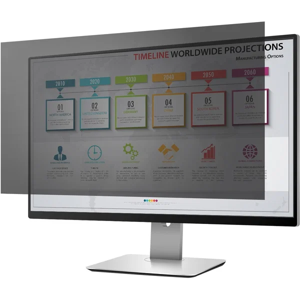Rocstor PrivacyView™ Premium Privacy Filter for 27 Widescreen Monitor - For 27" Monitor/Display - 16:9 Aspect Ratio - Glossy / Matte - Unframed - TAA Compliant - Black - For 27" Widescreen LCD Monitor - Yes - TAA Compliant - For 27" Widescreen LCD M