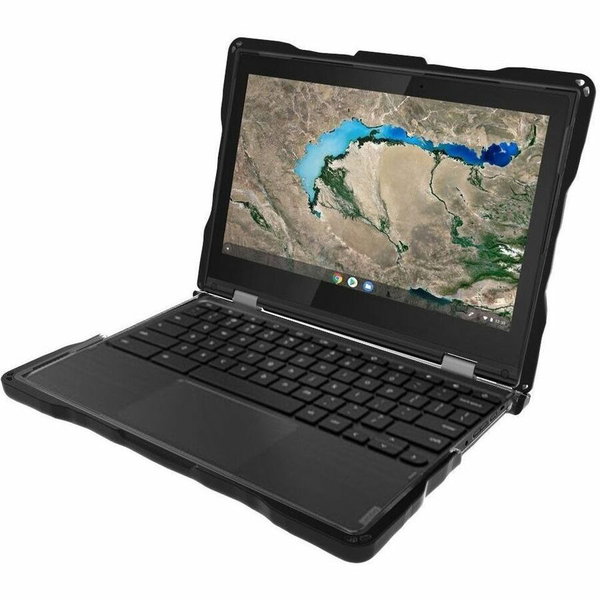 Gumdrop DropTech Lenovo 300e Gen2 Intel - For Lenovo Chromebook - Black - Drop Proof, Shock Resistant, Bump Resistant, Shock Absorbing, Drop Resistant, Scratch Resistant - Silicone, Polycarbonate - Rugged