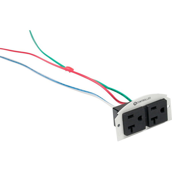 Wiremold 68REC-CTRL Controlled Receptacle - 2 x AC - 20 A