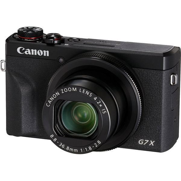 Canon PowerShot G7 X Mark III 20.1 Megapixel Compact Camera - Black - 1" Sensor - Autofocus - 3" Touchscreen LCD - 4.2x Optical Zoom - 4x Digital Zoom - Optical (IS) - 5472 x 3648 Image - 3840 x 2160 Video - HD Movie Mode - Wireless LAN