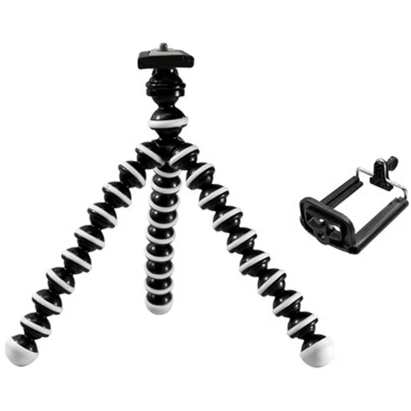 Hamilton Buhl Octopus Flexible Mini-Tripod Camera Stand - 6.50" to 9.50" Height - 1 lb Load Capacity - Black, Gray