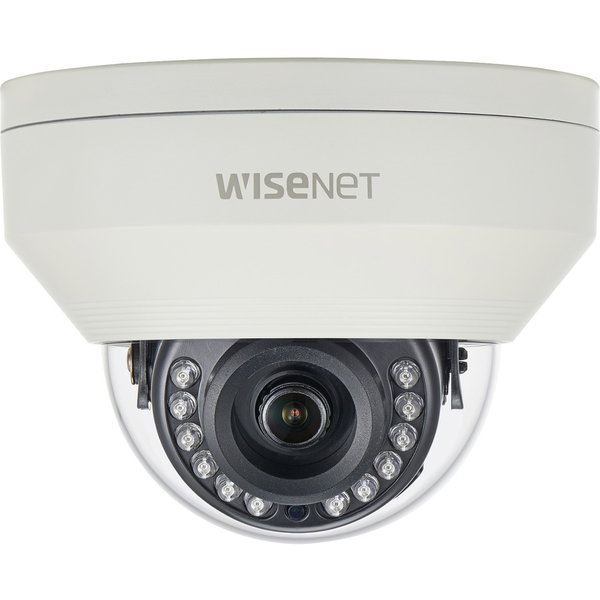 Wisenet HCV-7030R 4 Megapixel Outdoor HD Surveillance Camera - Dome - Ivory - 98.43 ft - 2560 x 1440 - 6 mm Fixed Lens - CMOS - Board-in Type, Hanging Mount, Wall Mount, Gooseneck, Pendant Mount, Parapet Mount, Corner Mount, Box Mount - Vandal Resistant, 