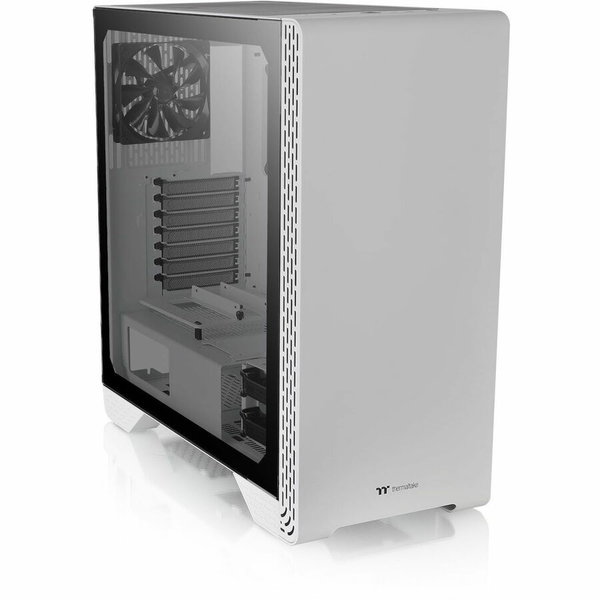 Thermaltake S300 Tempered Glass Snow Edition Mid-Tower Chassis - Mid-tower - White - SPCC, Tempered Glass - 6 x Bay - 0 - ATX, Micro ATX, Mini ITX Motherboard Supported - 7 x Fan(s) Supported - 2 x External 3.5" Bay - 2 x Internal 2.5" Bay - 2 x External 