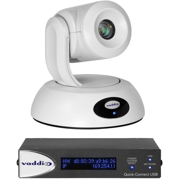 Vaddio RoboSHOT Elites Series 30E PTZ Camera - White - 8.6 Megapixel Interpolated - 1920 x 1080 Video - Exmor R CMOS Sensor - Auto/Manual - Network (RJ-45) - Computer