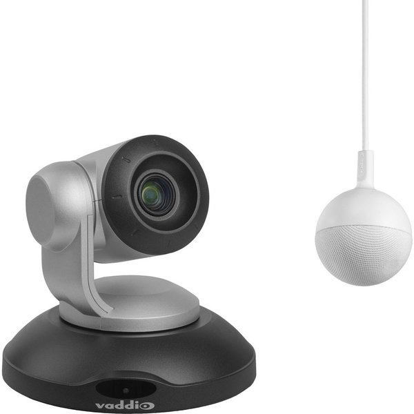 Vaddio ConferenceSHOT AV Video Conferencing Camera - 2.1 Megapixel - 60 fps - Silver, Black - USB 3.0 - 2.4 Megapixel Interpolated - 1920 x 1080 Video - Exmor CMOS Sensor - Auto/Manual - Microphone - Network (RJ-45) - For Computer