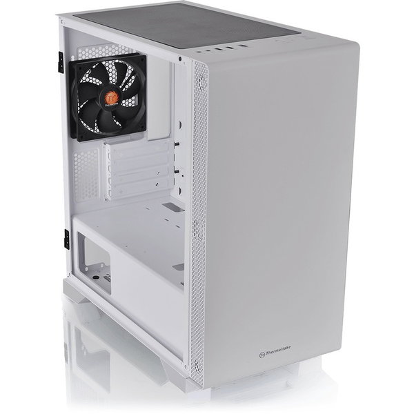 Thermaltake S100 Tempered Glass Snow Edition Micro Chassis - Micro Tower - White - SPCC, Tempered Glass, Steel, Metal - 4 x Bay - 0 - Micro ATX, Mini ITX Motherboard Supported - 5 x Fan(s) Supported - 2 x Internal 2.5" Bay - 2 x External 2.5"/3.5" Bay(s) 