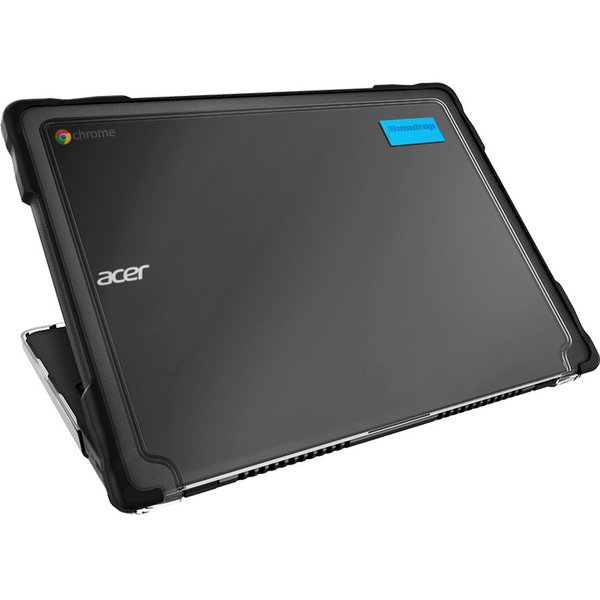 Gumdrop SlimTech For Acer Chromebook 712/C871 - For Acer Chromebook - Textured Grip - Black, Transparent - Frosted - Bump Resistant, Scratch Resistant, Scuff Resistant, Drop Resistant - Thermoplastic Polyurethane (TPU), Polycarbonate