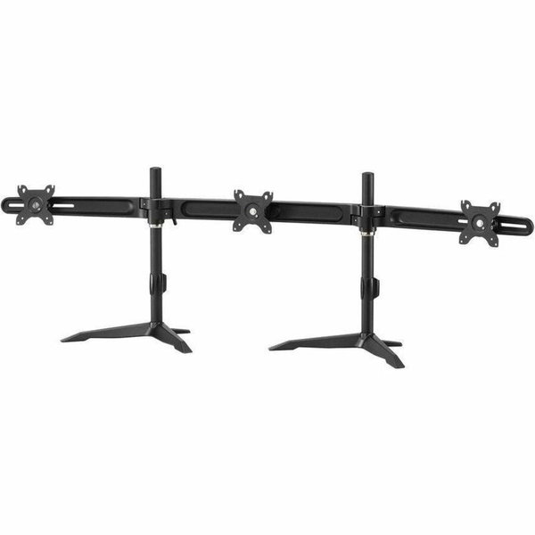 Amer Mounts Triple Monitor Mount Stand Max 30" Display - Up to 30" Screen Support - 66.14 lb Load Capacity - 3 Devices Supported - 19.80" Height x 62.60" Width x 5.30" Depth - Steel, Aluminum Alloy, Plastic