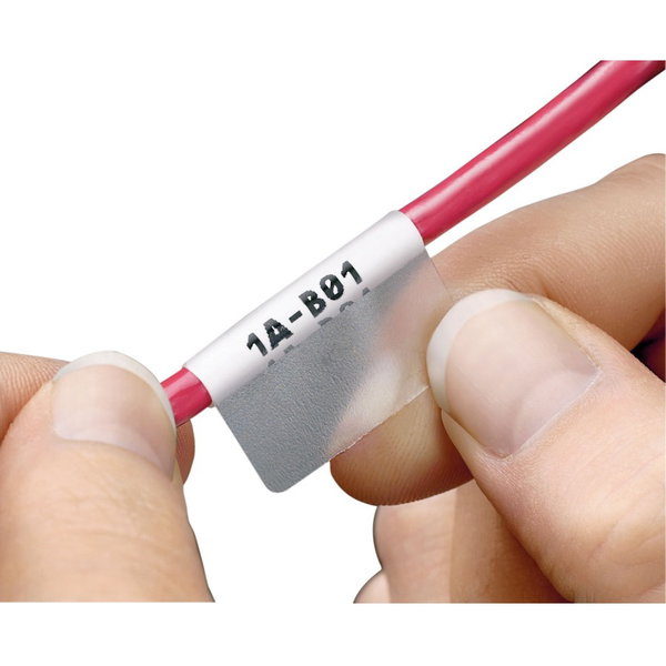 PANDUIT Wire & Cable Label - 1" Width x 1.25" Length - 2500 / Pack - Clear