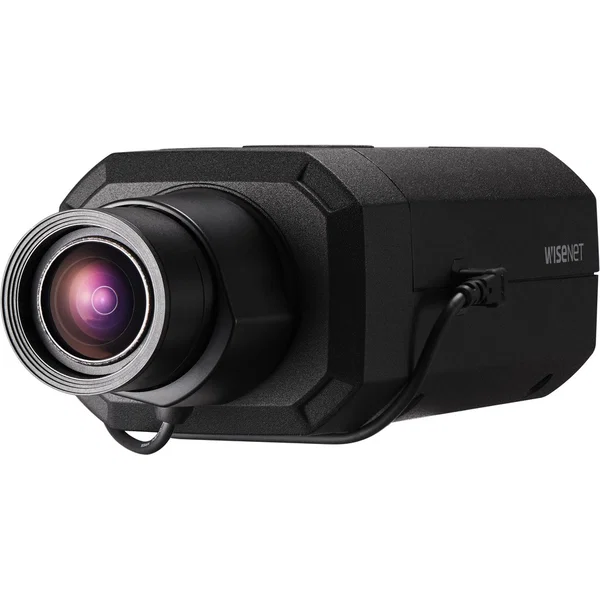Wisenet XNB-8002 6 Megapixel Indoor/Outdoor HD Network Camera - Color, Monochrome - Box - Black - H.265, H.264, MJPEG - 3328 x 1872 - 2.80 mm- 8.40 mm Varifocal Lens - 3x Optical - 30 fps - CMOS - Bracket Mount