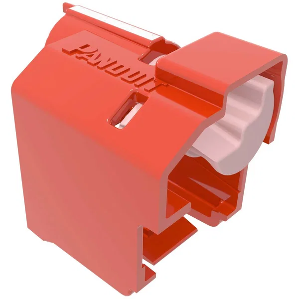 Panduit Standard, Lock-In Devices, Red - Standard for Patch Cord - Polycarbonate - 10