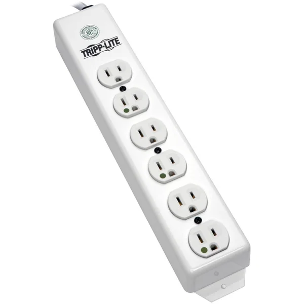 Tripp Lite by Eaton Safe-IT Medical-Grade Power Strip UL 1363 6x Hospital-Grade Outlets Antimicrobial 1.5 ft. (0.45 m) Cord - NEMA 5-15P - 6 NEMA 5-15R Hospital Grade - 1.5ft Input