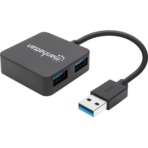 USB-A 4-Port Hub, 4x USB-A Ports, 5 Gbps (USB 3.2 Gen1 aka USB 3.0), Bus Power, Fast charging x1 Port up to 0.9A or x4 Ports with power jack (not included), SuperSpeed USB, Black, Three Year Warranty, Equivalent to ST4300MINU3B - ? Provides 4 SuperSpeed U