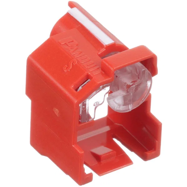 Panduit Super Recessed, Lock-In Devices, Red - Recessed-Mountable for Patch Cord - Polycarbonate - 10