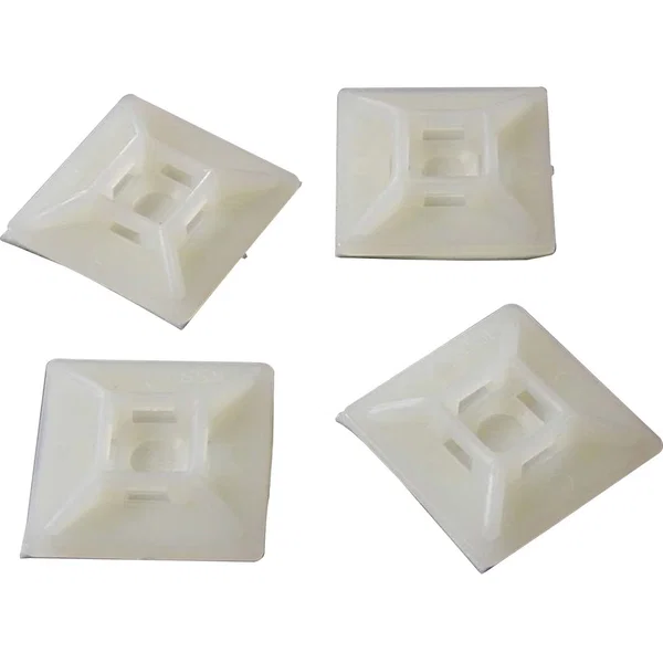 StarTech Self-adhesive Nylon Cable Tie Mounts, Pkg of 100, TAA - Easy to use and quick to install - peel and stick,no screws required - Eliminate cable tangles and clutter - anchor your nylon cable ties and remove the cables from the floor - Backed by Sta