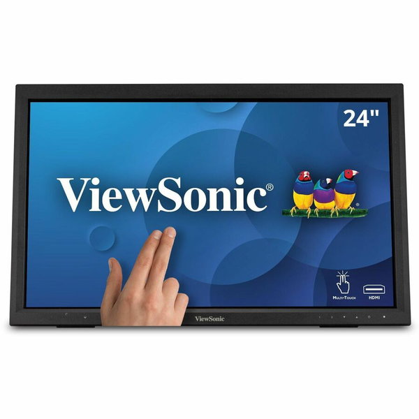 ViewSonic TD2423D 24 Inch 1080p Touch Screen Monitor, 10-Point Multi IR Touch for Retail POS and Kiosk, 7H Scratch-Resistant Glass, Eye Care, 100x100mm VESA Compatible, HDMI, VGA, DisplayPort, USB Hub - TD2423d - 1080p 10-Point Multi IR Touch Screen Monit