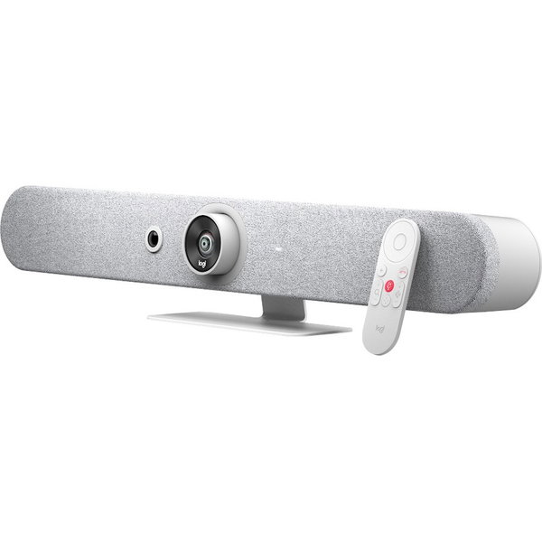 Logitech Rally Bar Mini All-In-One Video Bar for Small to Medium Rooms, White - 3840 x 2160 Video - 120° Angle - 4x Digital Zoom - Microphone - Wireless LAN - Network (RJ-45) - For Computer, Notebook